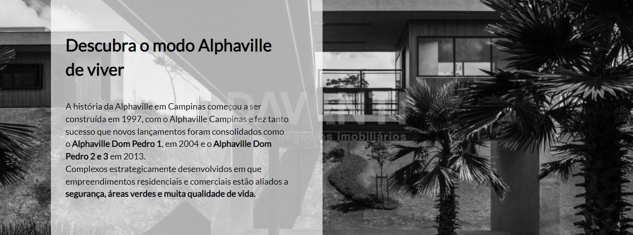 Imóveis Campinas bairro Alphaville Condomínio Alphaville Dom Pedro